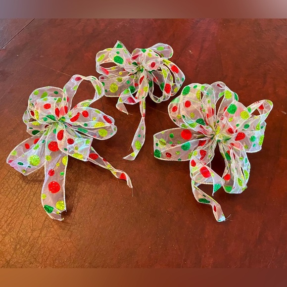 Christmas Bows - Set of 3 - Picture 6 of 9